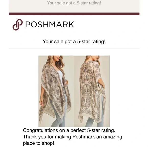 BOHEMIAN PRINT KIMONO BIKINI COVER UP - TAUPE - Picture 3 of 4